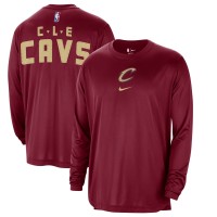 Футболка с длинным рукавом Cleveland Cavaliers Nike 2023/24 City Edition Authentic Pregame Performance - Wine