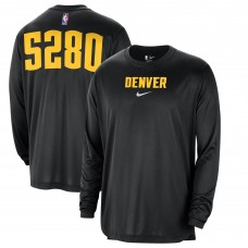 Футболка с длинным рукавом Denver Nuggets Nike 2023/24 City Edition Authentic Pregame Performance - Black