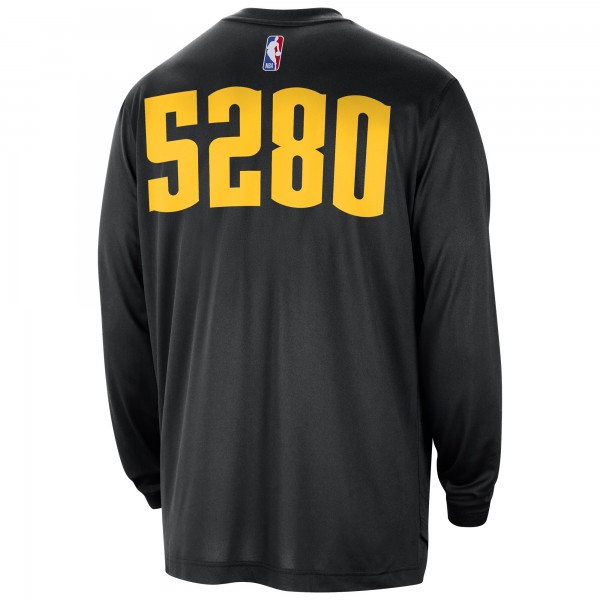 Футболка с длинным рукавом Denver Nuggets Nike 2023/24 City Edition Authentic Pregame Performance - Black