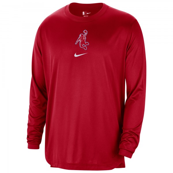 Футболка с длинным рукавом Houston Rockets Nike 2023/24 City Edition Authentic Pregame Performance - Red