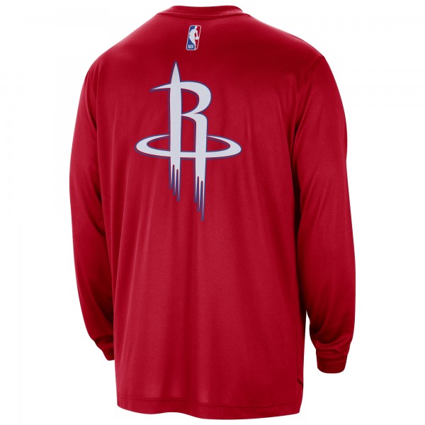 Футболка с длинным рукавом Houston Rockets Nike 2023/24 City Edition Authentic Pregame Performance - Red