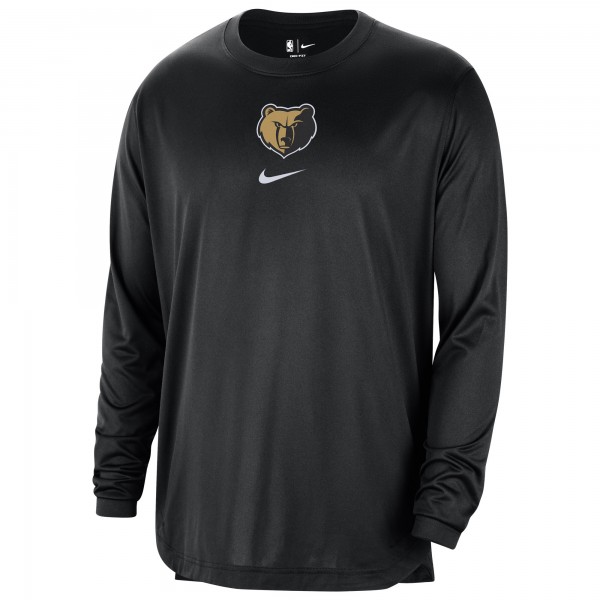 Футболка с длинным рукавом Memphis Grizzlies Nike 2023/24 City Edition Authentic Pregame Performance - Black