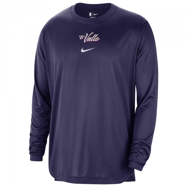 Футболка с длинным рукавом Phoenix Suns Nike 2023/24 City Edition Authentic Pregame Performance - Purple