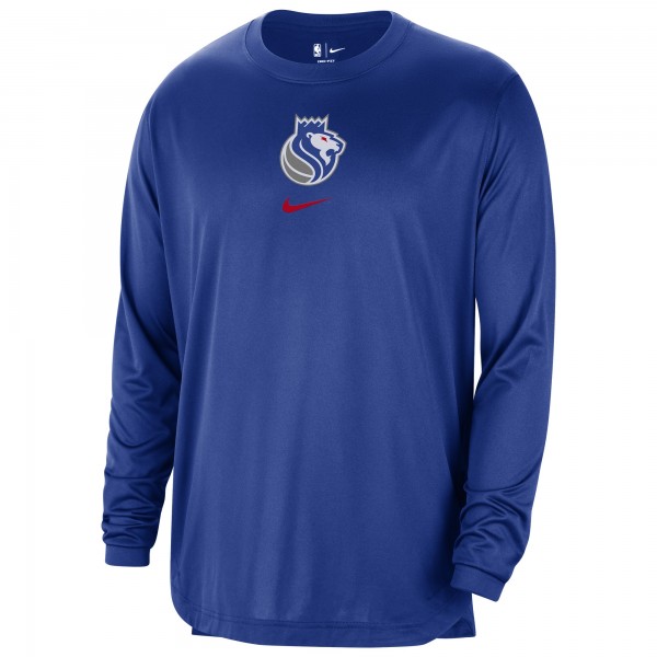 Футболка с длинным рукавом Sacramento Kings Nike 2023/24 City Edition Authentic Pregame Performance - Blue