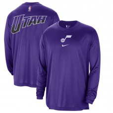 Футболка с длинным рукавом Utah Jazz Nike 2023/24 City Edition Authentic Pregame Performance - Purple
