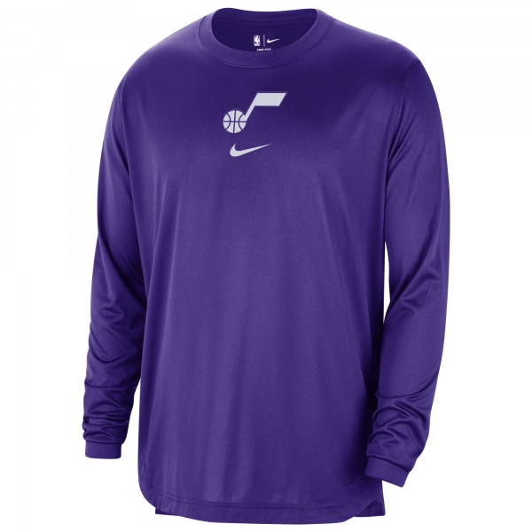 Футболка с длинным рукавом Utah Jazz Nike 2023/24 City Edition Authentic Pregame Performance - Purple