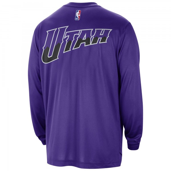 Футболка с длинным рукавом Utah Jazz Nike 2023/24 City Edition Authentic Pregame Performance - Purple