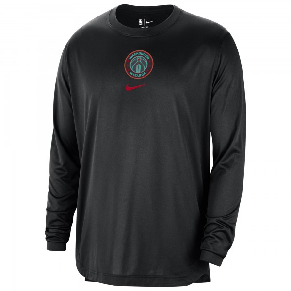 Футболка с длинным рукавом Washington Wizards Nike 2023/24 City Edition Authentic Pregame Performance - Black