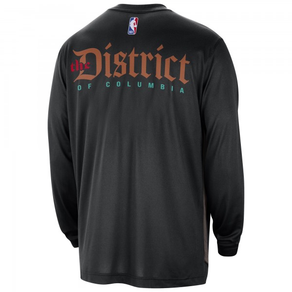 Футболка с длинным рукавом Washington Wizards Nike 2023/24 City Edition Authentic Pregame Performance - Black