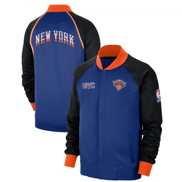 Кофта на молнии New York Knicks Nike 2023/24 City Edition Authentic Showtime Performance Raglan - Blue