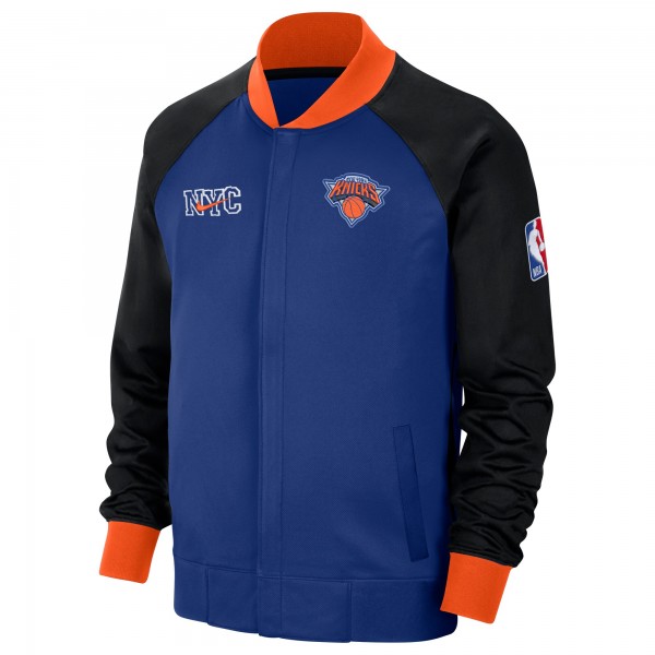 Кофта на молнии New York Knicks Nike 2023/24 City Edition Authentic Showtime Performance Raglan - Blue