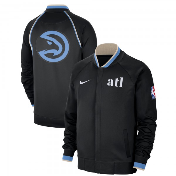 Кофта на молнии Atlanta Hawks Nike 2023/24 City Edition Authentic Showtime Performance Raglan - Black