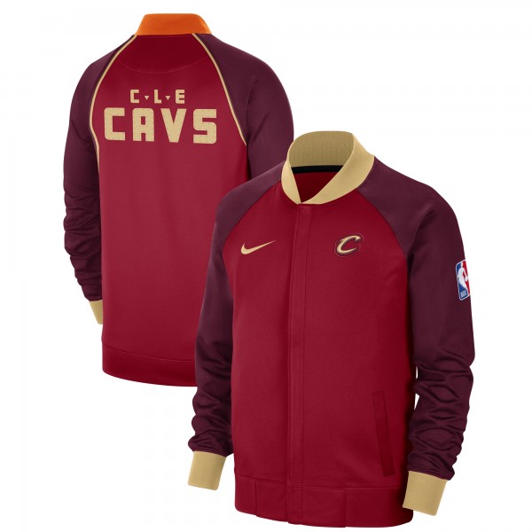 Кофта на молнии Cleveland Cavaliers Nike 2023/24 City Edition Authentic Showtime Performance Raglan - Wine