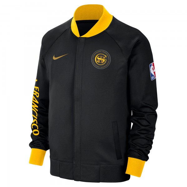 Куртка на молнии Golden State Warriors Nike 2023/24 City Edition Authentic Showtime Performance Raglan - Black