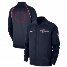 Куртка на молнии Philadelphia 76ers Nike 2023/24 City Edition Authentic Showtime Performance Raglan - Navy