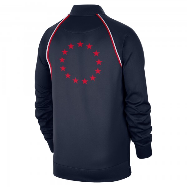 Куртка на молнии Philadelphia 76ers Nike 2023/24 City Edition Authentic Showtime Performance Raglan - Navy