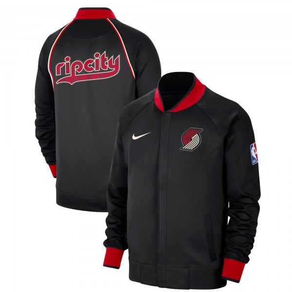 Кофта на молнии Portland Trail Blazers Nike 2023/24 City Edition Authentic Showtime Performance Raglan - Black
