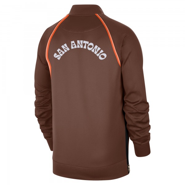 Кофта на молнии San Antonio Spurs Nike 2023/24 City Edition Authentic Showtime Performance Raglan - Brown