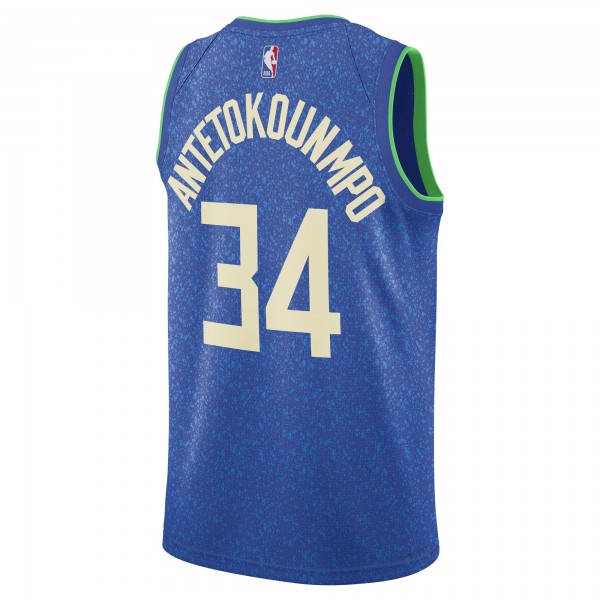 Игровая форма  Giannis Antetokounmpo Milwaukee Bucks Nike Unisex 2023/24 Swingman - Blue - City Edition