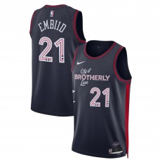 Игровая форма  Joel Embiid Philadelphia 76ers Nike Unisex 2023/24 Swingman - Navy - City Edition