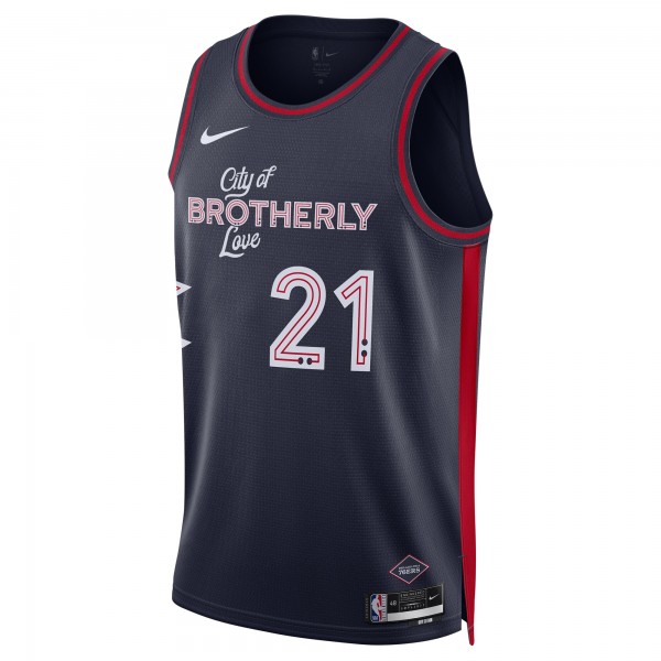 Игровая форма  Joel Embiid Philadelphia 76ers Nike Unisex 2023/24 Swingman - Navy - City Edition