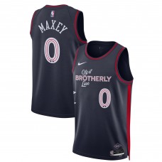 Игровая форма  Tyrese Maxey Philadelphia 76ers Nike Unisex 2023/24 Swingman - Navy - City Edition