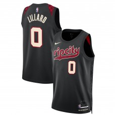 Игровая форма  Damian Lillard Portland Trail Blazers Nike Unisex 2023/24 Swingman - Black - City Edition