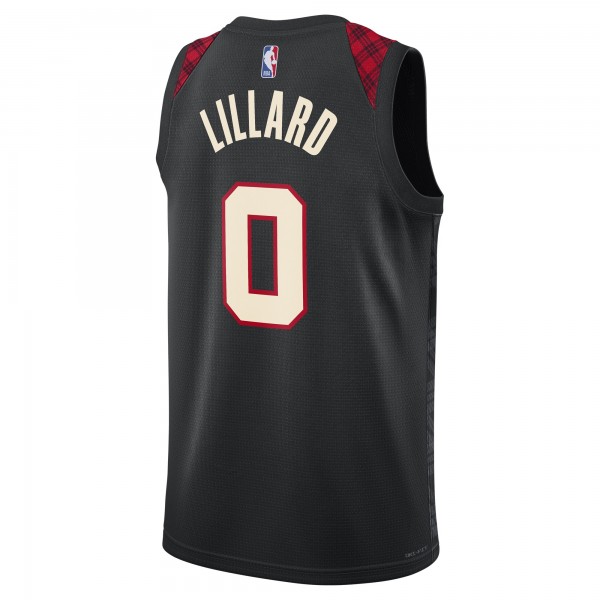 Игровая форма  Damian Lillard Portland Trail Blazers Nike Unisex 2023/24 Swingman - Black - City Edition