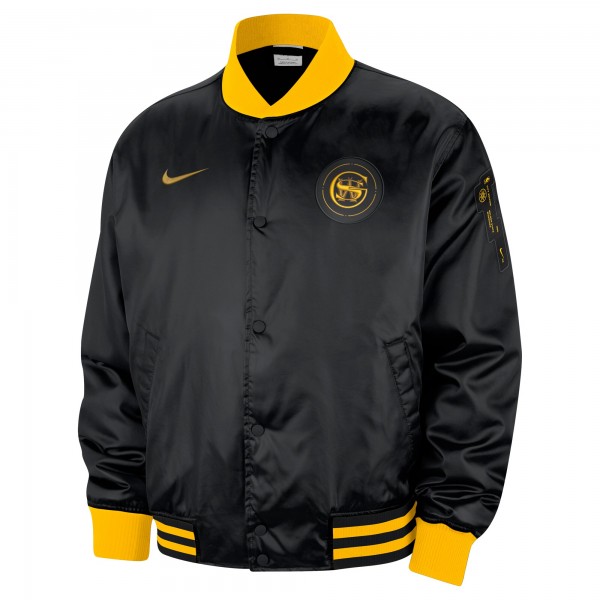 Бомбер Golden State Warriors Nike 2023/24 City Edition Courtside Premier - Black