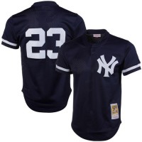 Игровая джерси New York Yankees Don Mattingly Mitchell & Ness Navy 1995 Authentic Cooperstown Collection Mesh Batting Practice