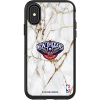 Чехол на iPhone New Orleans Pelicans Symmetry Marble - Black