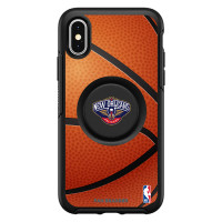 Чехол на iPhone с попсокетом New Orleans Pelicans OtterBox Primary - Black