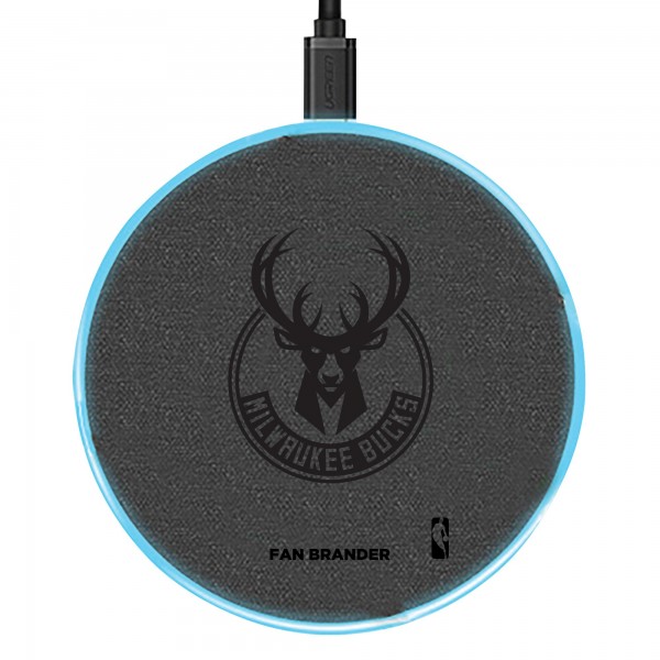 Беспроводная зарядка Apple и Samsung Milwaukee Bucks 15W- Gray